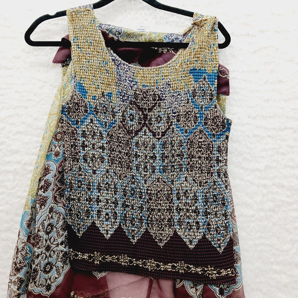 Blouse Shell Set Smock Boho Romantic Fairy Whimsycore Y2K Cottagecore MOP Size L - Picture 13 of 13